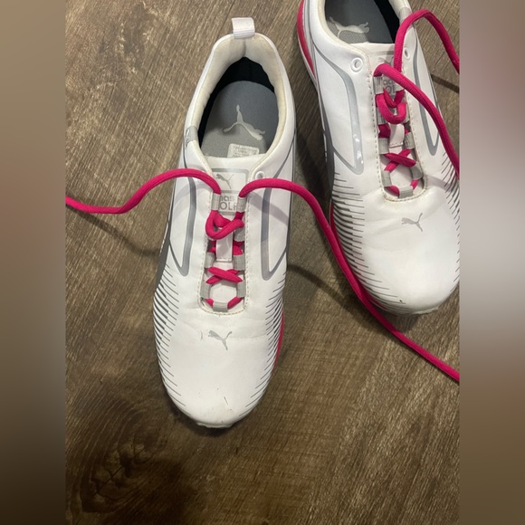 Puma Womens Faas Golf Low Top  / Pink White Silver / Faas Foam + /  Size 8 - Picture 4 of 6